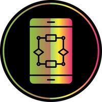 Algorithm Glyph Due Color Icon Design vector