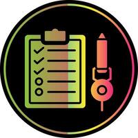 Check List Glyph Due Color Icon Design vector