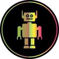 Robot Glyph Due Color Icon Design vector