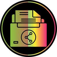 Sharing File Glyph Due Color Icon Design vector