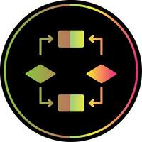 Algorithm Glyph Due Color Icon Design vector