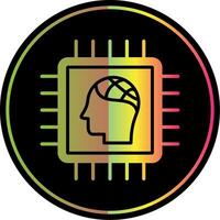 Chip Glyph Due Color Icon Design vector