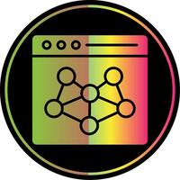 Network Glyph Due Color Icon Design vector