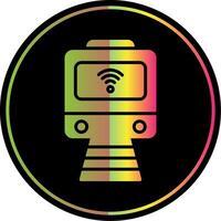 Train Glyph Due Color Icon Design vector