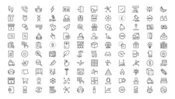 Set of thin line web icon set, simple outline icons collection, Pixel Perfect icons, Simple illustration vector