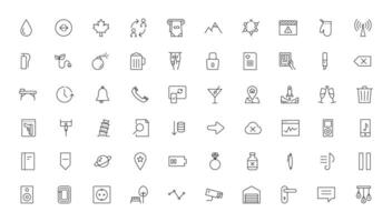 Set of thin line web icon set, simple outline icons collection, Pixel Perfect icons, Simple illustration vector