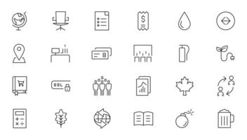 Set of thin line web icon set, simple outline icons collection, Pixel Perfect icons, Simple illustration vector