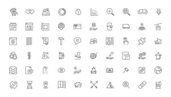 Set of thin line web icon set, simple outline icons collection, Pixel Perfect icons, Simple illustration vector