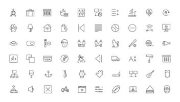 Set of thin line web icon set, simple outline icons collection, Pixel Perfect icons, Simple illustration vector