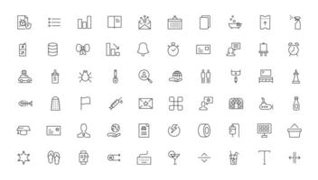 Set of thin line web icon set, simple outline icons collection, Pixel Perfect icons, Simple illustration vector