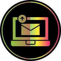 Sending Email Glyph Due Color Icon Design vector