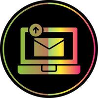 Sending Email Glyph Due Color Icon Design vector