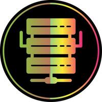 Server Glyph Due Color Icon Design vector