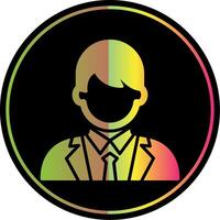 Manager Glyph Due Color Icon Design vector