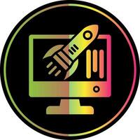 Startup Glyph Due Color Icon Design vector