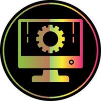 Development Glyph Due Color Icon Design vector