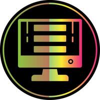 Computer Glyph Due Color Icon Design vector
