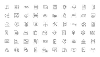 Set of thin line web icon set, simple outline icons collection, Pixel Perfect icons, Simple illustration vector