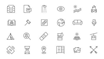 Set of thin line web icon set, simple outline icons collection, Pixel Perfect icons, Simple illustration vector