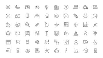 Set of thin line web icon set, simple outline icons collection, Pixel Perfect icons, Simple illustration vector