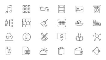 Set of thin line web icon set, simple outline icons collection, Pixel Perfect icons, Simple illustration vector