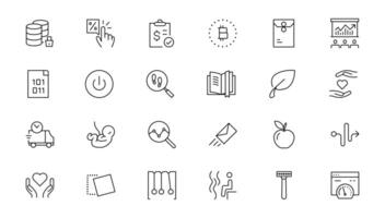 Set of thin line web icon set, simple outline icons collection, Pixel Perfect icons, Simple illustration vector