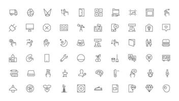 Set of thin line web icon set, simple outline icons collection, Pixel Perfect icons, Simple illustration vector