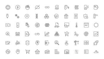 Set of thin line web icon set, simple outline icons collection, Pixel Perfect icons, Simple illustration vector