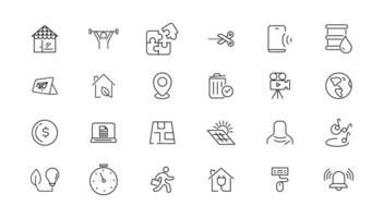 Set of thin line Lifestyle and Entertainment icon set, simple outline icons collection, Pixel Perfect icons, Simple illustration vector