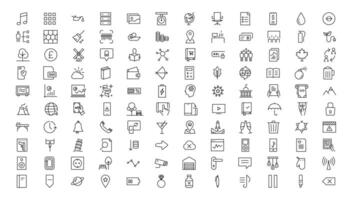 Set of thin line web icon set, simple outline icons collection, Pixel Perfect icons, Simple illustration vector