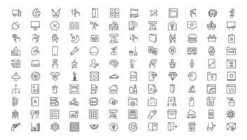 Set of thin line web icon set, simple outline icons collection, Pixel Perfect icons, Simple illustration vector