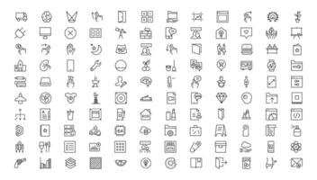 Set of thin line web icon set, simple outline icons collection, Pixel Perfect icons, Simple illustration vector