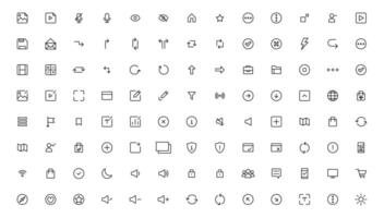 ui ux icono colocar, web y móvil usuario interfaz icono conjunto colección.esquema icono. vector