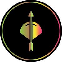 Archery Glyph Due Color Icon Design vector
