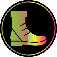 Boot Glyph Due Color Icon Design vector