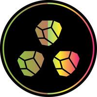 Boulder Glyph Due Color Icon Design vector