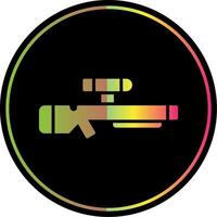 Shotgun Glyph Due Color Icon Design vector