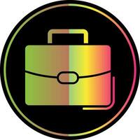 Bag Glyph Due Color Icon Design vector