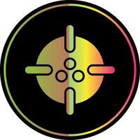 Paintbal Glyph Due Color Icon Design vector