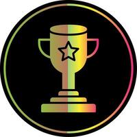 Trophy Glyph Due Color Icon Design vector