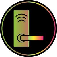 Smart Lock Glyph Due Color Icon Design vector