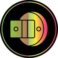 Doorstop Glyph Due Color Icon Design vector
