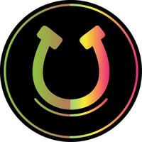 Horseshoe Glyph Due Color Icon Design vector