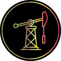 Fossil Fuels Line Gradient Due Color Icon Design vector