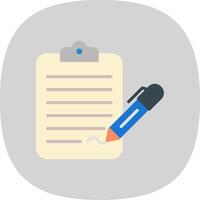 Check List Flat Curve Icon Design vector