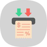 Invoice Flat Curve Icon Design vector