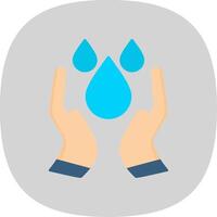 Water Saving Flat Curve Icon Design vector