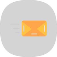 Email Flat Curve Icon Design vector