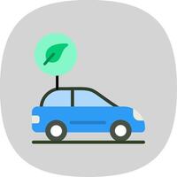 Zero Emission Flat Curve Icon Design vector