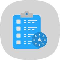 Checklist Flat Curve Icon Design vector